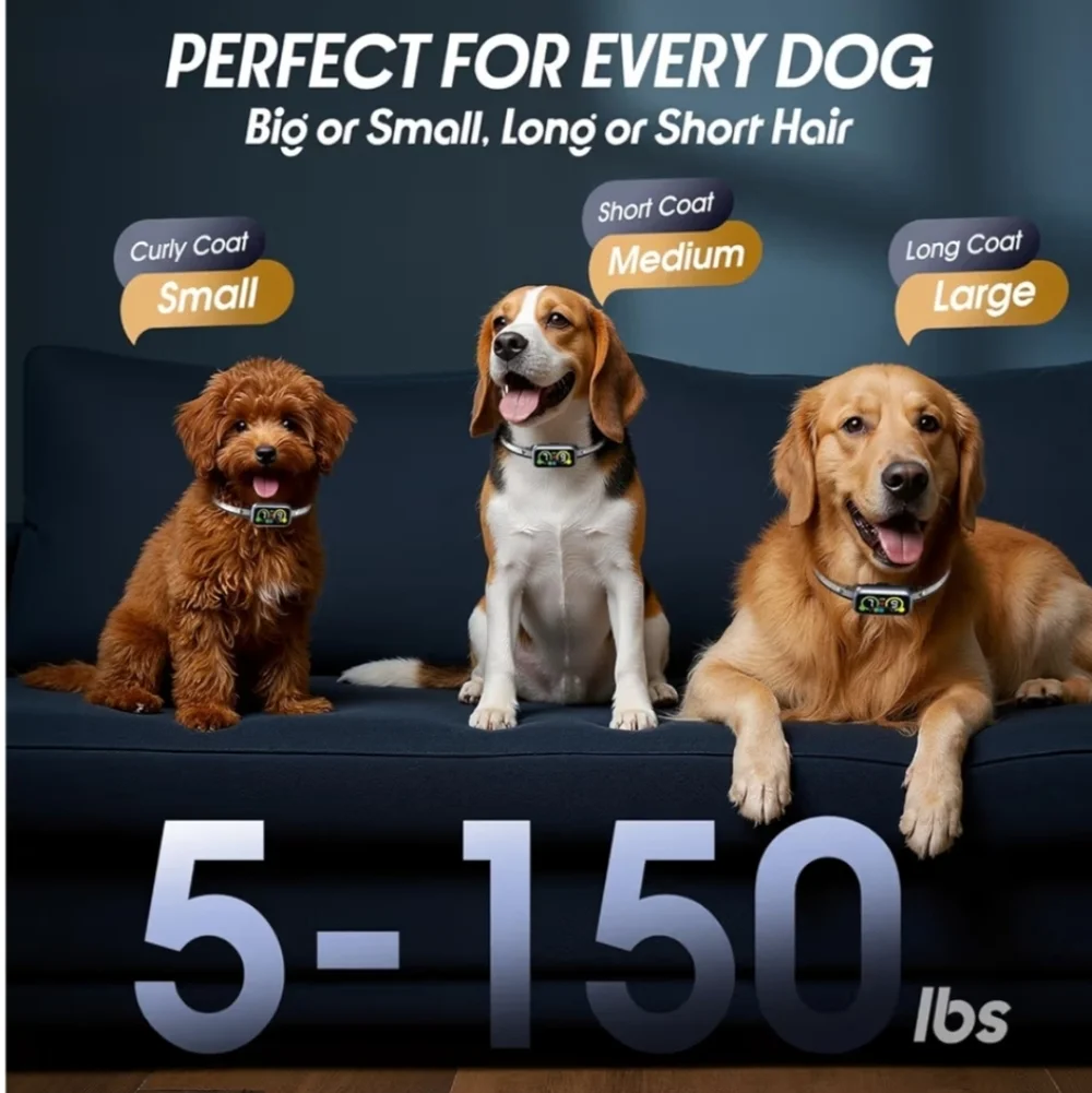 Dog Bark Collar Pro, Instant Bark Solution, Smart Anti Barking Device